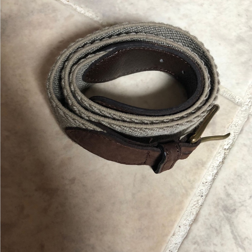 Belt 27.5” Leather Cloth Tan Brown